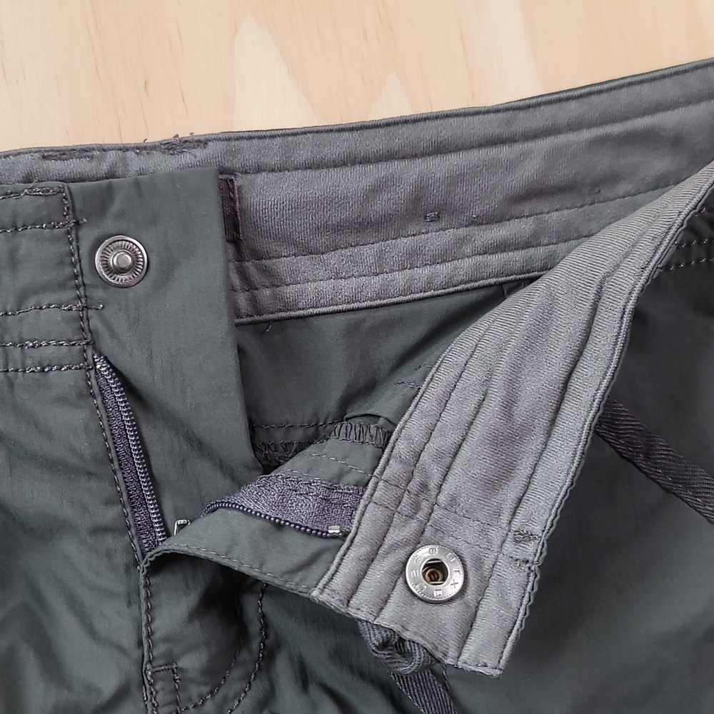 REI Hiking Pants Womens 0 Petite Gray Nylon Cargo Outdoor Draw String Waist Adj - Picture 4 of 16